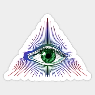 Psychedelic Art All Seeing Eye Third Eye Alchemy Psychic Visionary Sticker